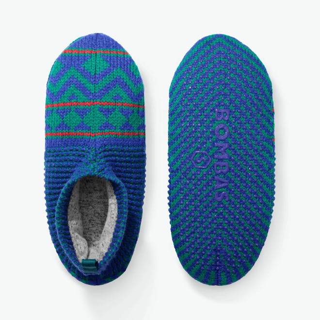 Fair Isle Double Cushion Gripper Slipper