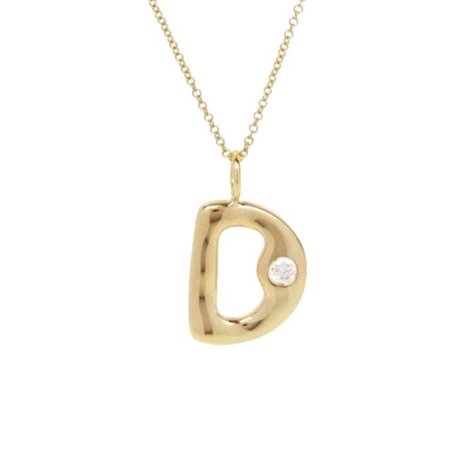 Brent Neale Diamond 'D' Bubble Letter Pendant Necklace