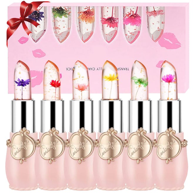 SuperThinker Crystal Jelly Flower Lipstick (6-Pack)