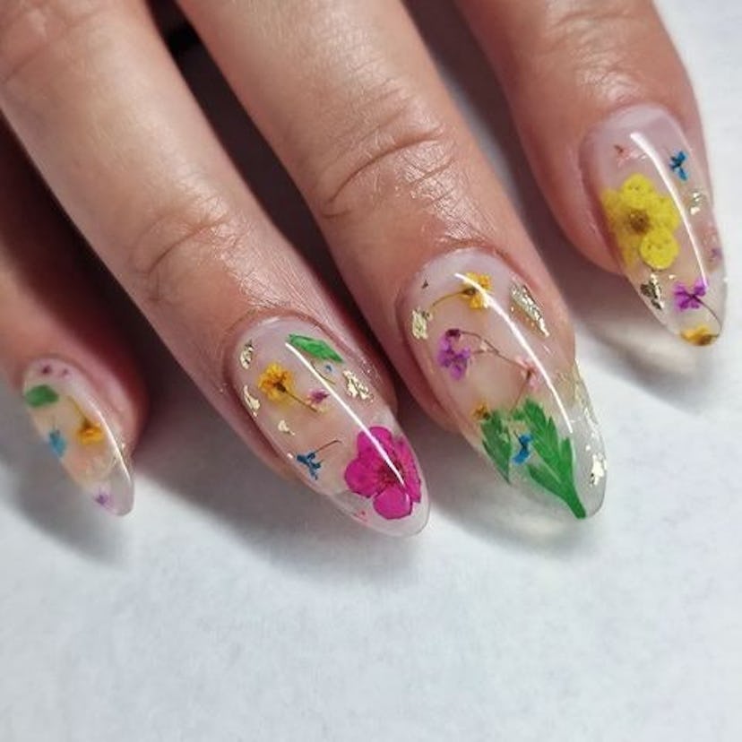 Dried flower nails.