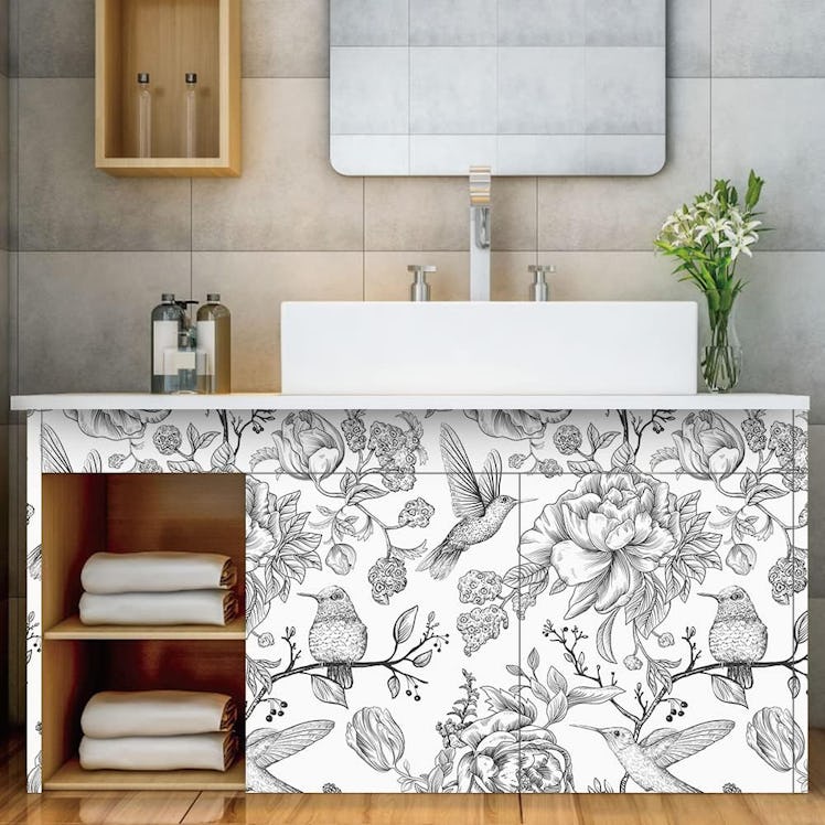 MAGAFA Floral Peel and Stick Wallpaper