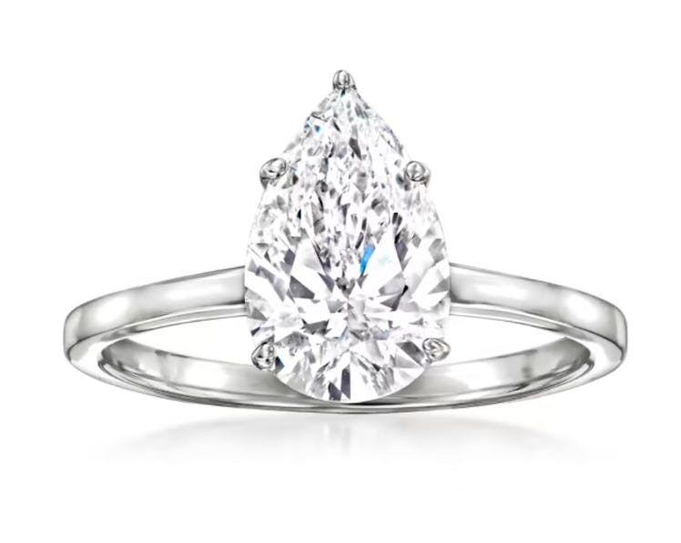 silver solitaire ring