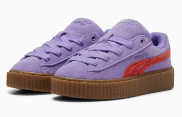 purple and red women's sneakers