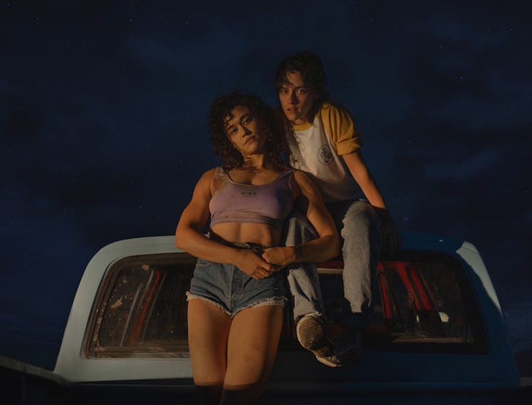 Katy M. O'Brian and Kristen Stewart in Love Lies Bleeding