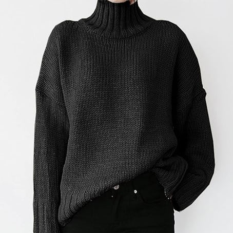 Womens Oversized Turtleneck Sweater