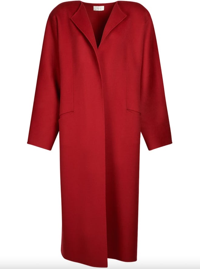 The Row Priske Brushed Cashmere Collarless Coat