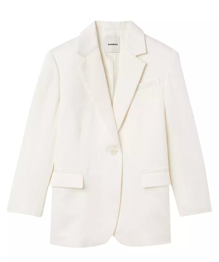 white tailored blazer