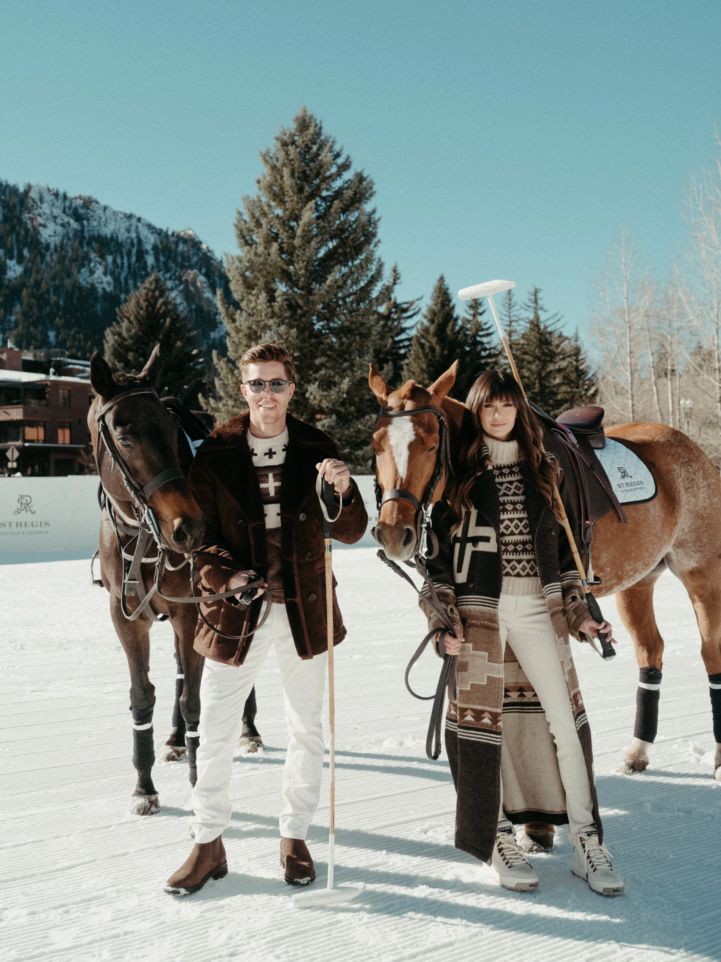 Nina Dobrev & Zoey Deutch Wore Festive Neutrals This Winter In Aspen