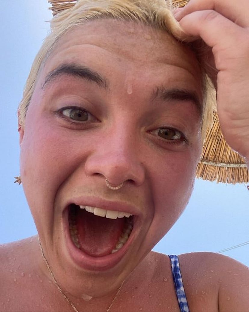 In July 2023, Florence Pugh shared a joy-filled, makeup-free selfie on Instagram.