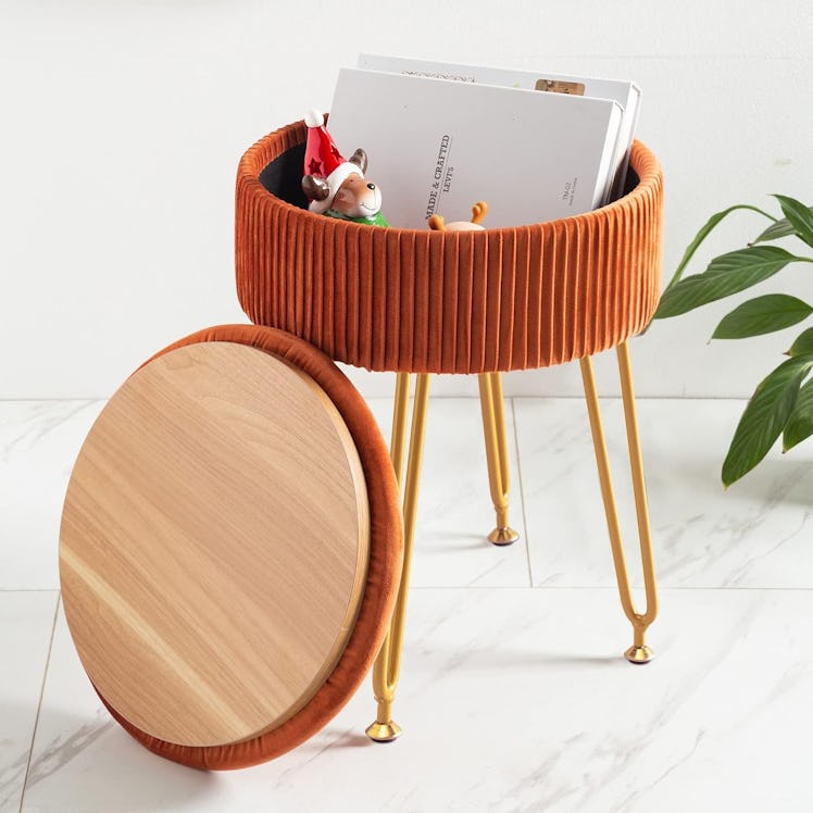 LUE BONA Velvet Vanity Stool