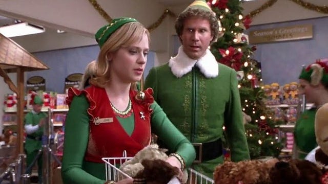 Zooey Deschanel and Will Farrell star as Jovie and Buddy in the classic Christmas film 'Elf.'