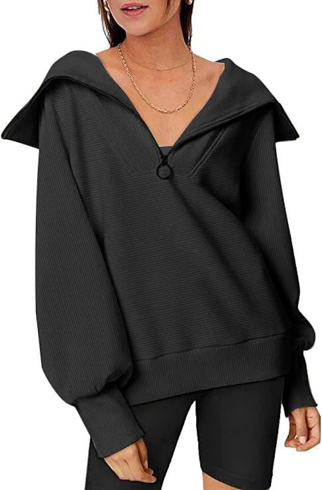 FANGJIN Half-Zip Pullover Sweatshirt