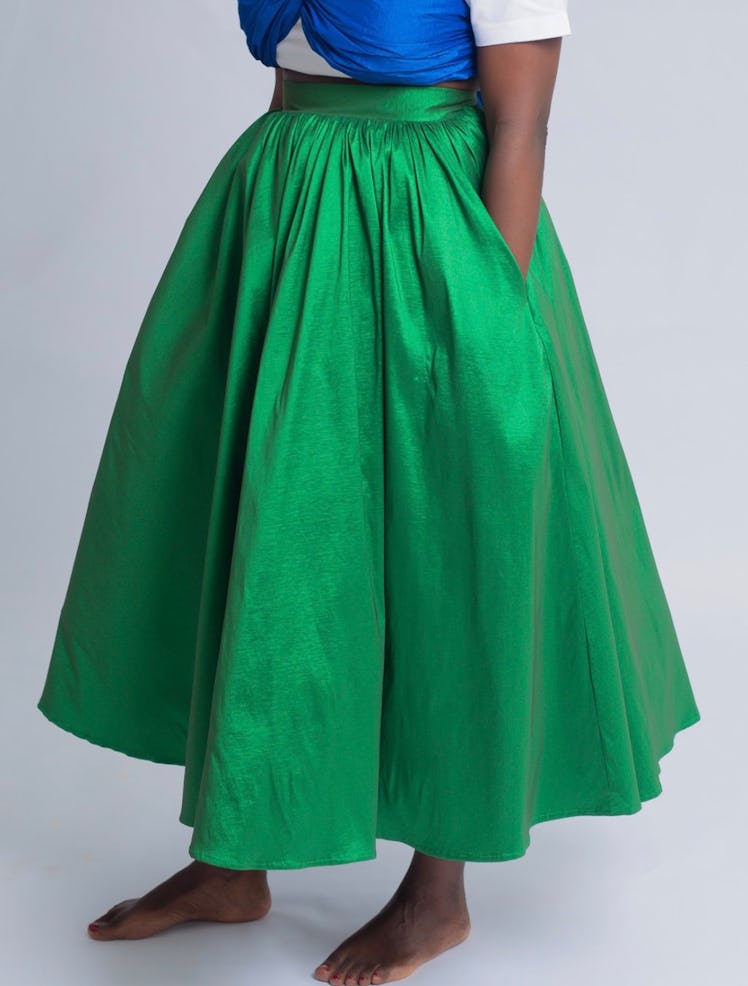 green full skirt