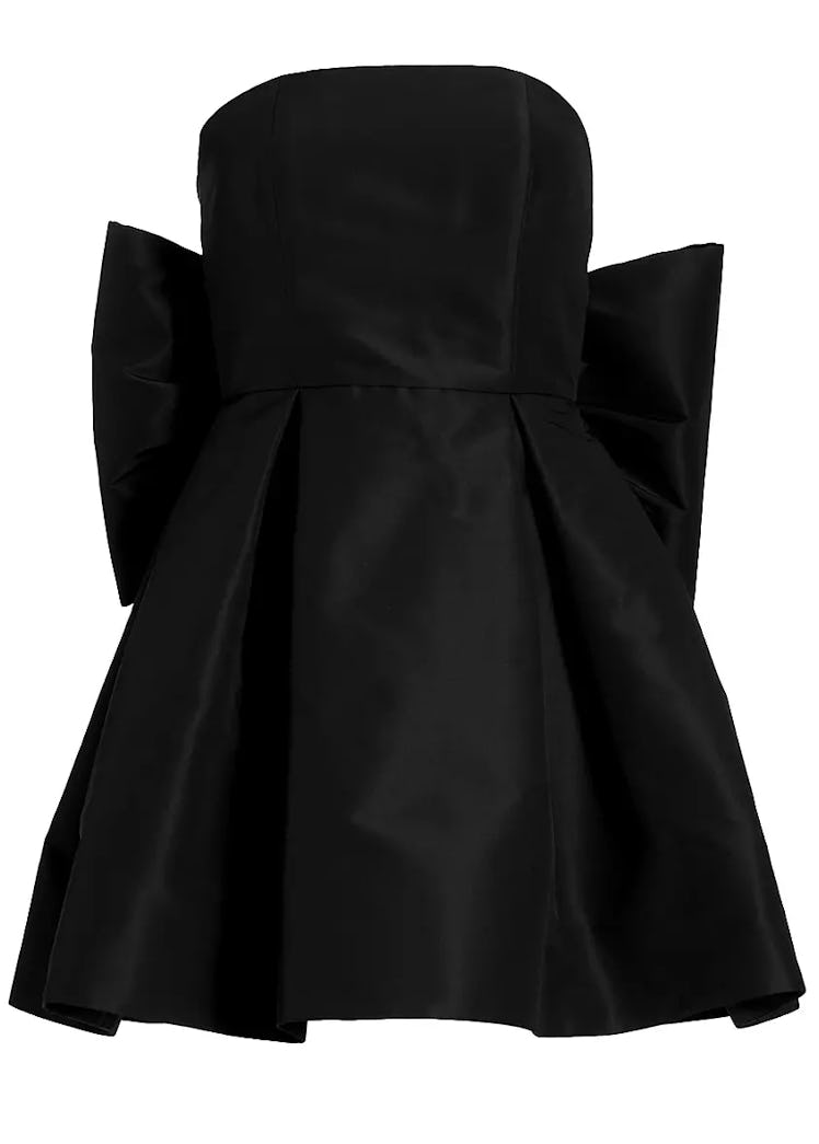 black strapless little black dress