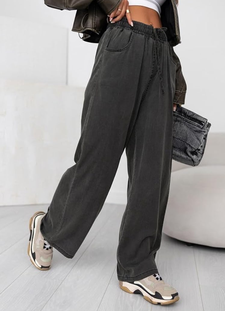 Sidefeel Wide Leg Drawstring Pants