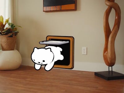 Neko Atsume in mixed reality