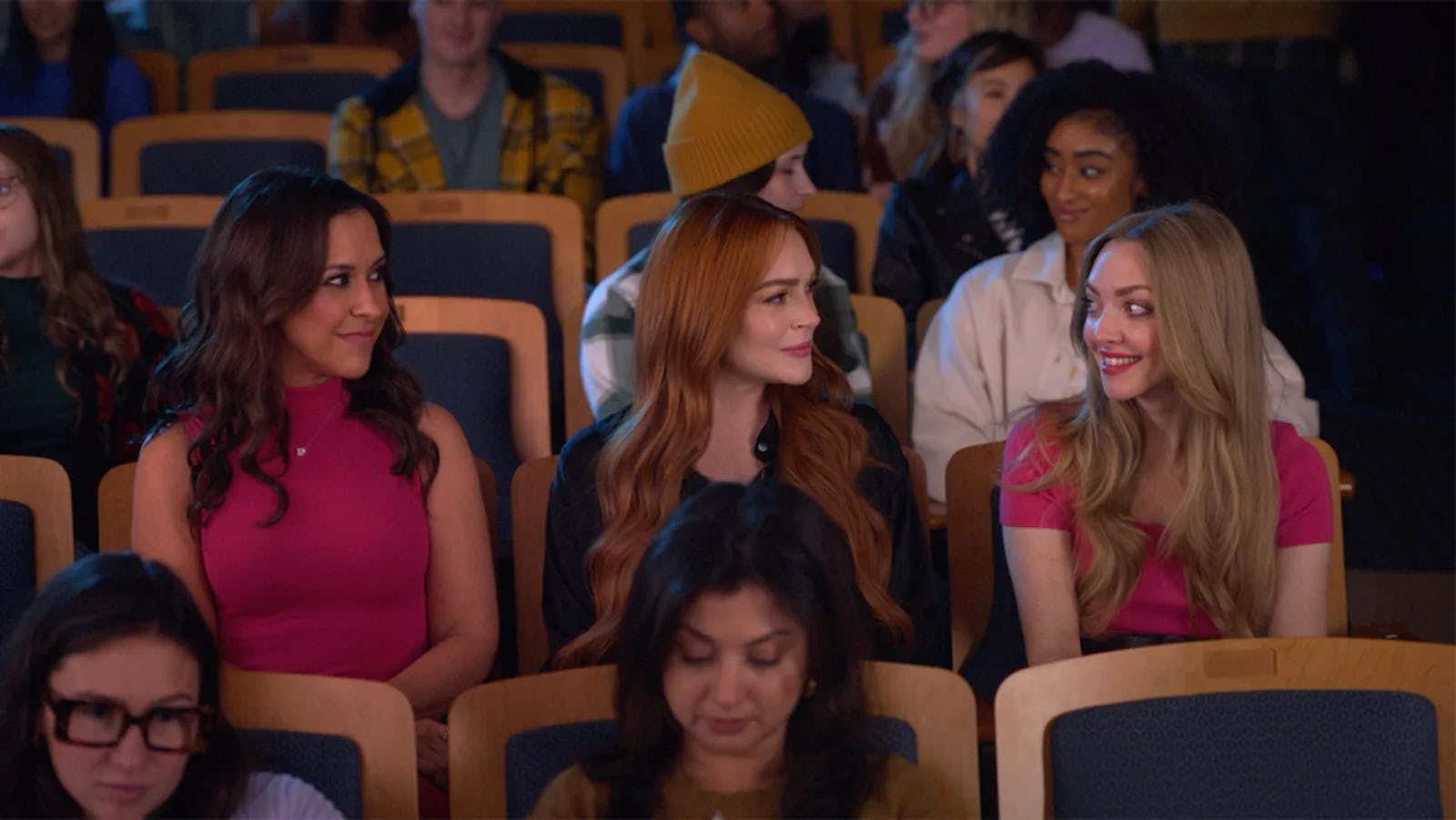 Lacey Chabert, Lindsay Lohan, and Amanda Seyfried in the &lsquo;Mean Girls&rsquo; Walmart ad