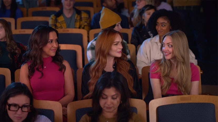 Lacey Chabert, Lindsay Lohan, and Amanda Seyfried in the 'Mean Girls' Walmart ad