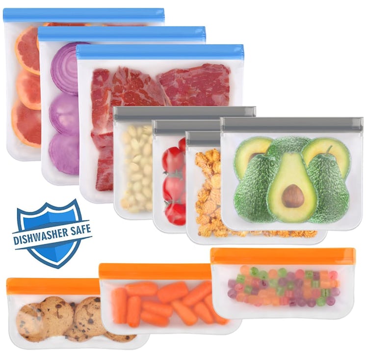 Lerine Leakproof Reusable Freezer Bags (10-Pack)