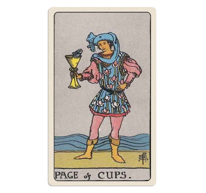 Your January 2024 tarot card reading includes the Page of Cups.