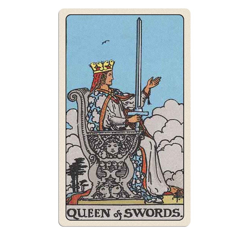 Your January 2024 tarot card reading includes the Queen of Swords.