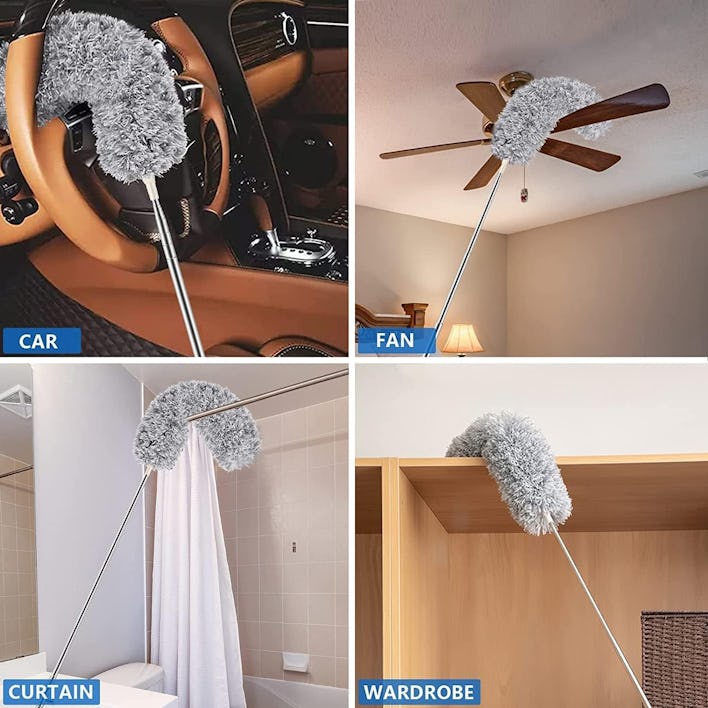 FUUNSOO Microfiber Duster with Extension Pole