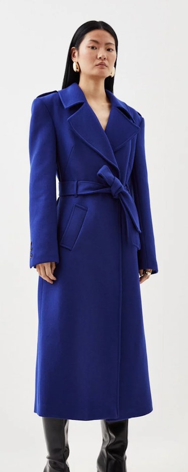 bespoke cobalt blue coat
