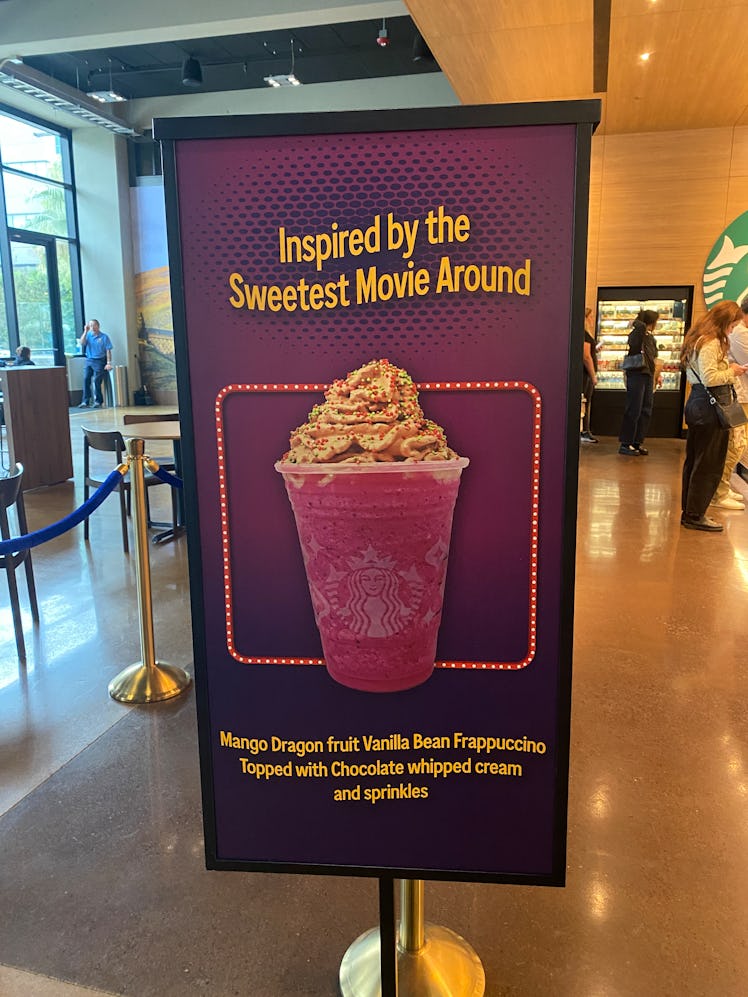 The Warner Bros. Studio Tour in Burbank, California has a 'Wonka' Starbucks drink. 