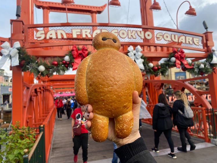 The Baymax bread is a great treat to get at Disneyland's San Fransokyo Square. 