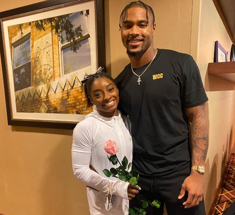 Jonathan Owens saw Simone Biles compete for the first time in 2021.