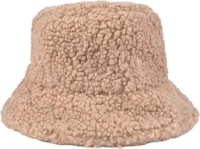 ChezAbbey Faux Fur Bucket Hat
