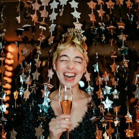 A woman welcomes 2024.