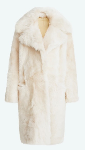 off white shearling coat