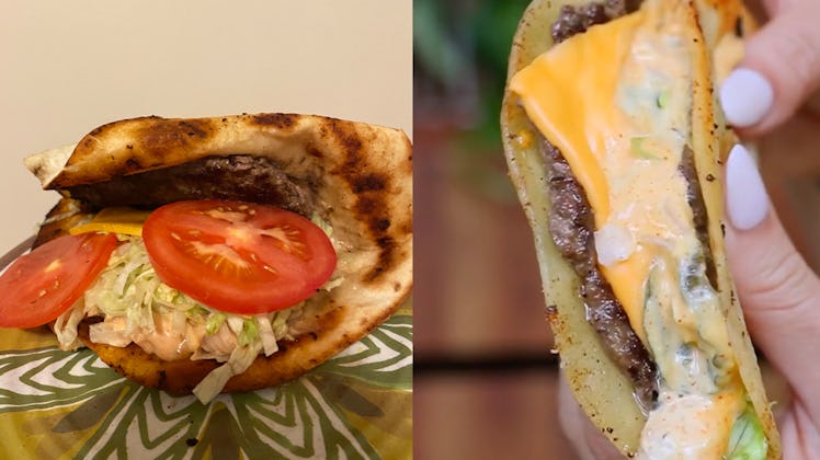 I made the viral burger smash tacos from TikTok. 