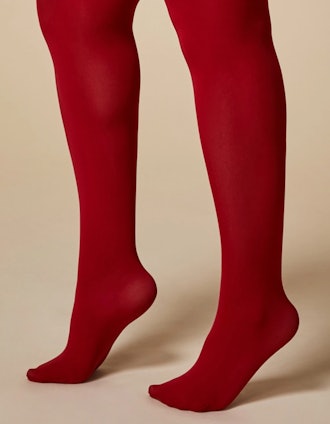 red knit tights