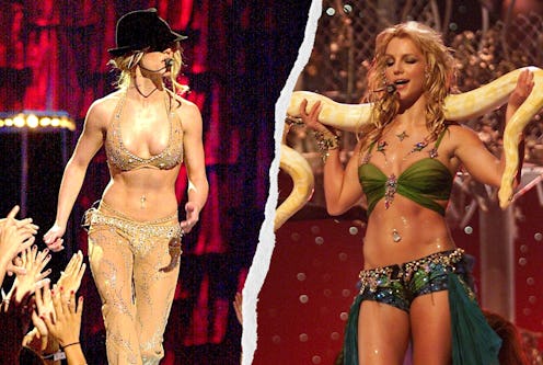 britney spears 2000s bra performance outfits naked