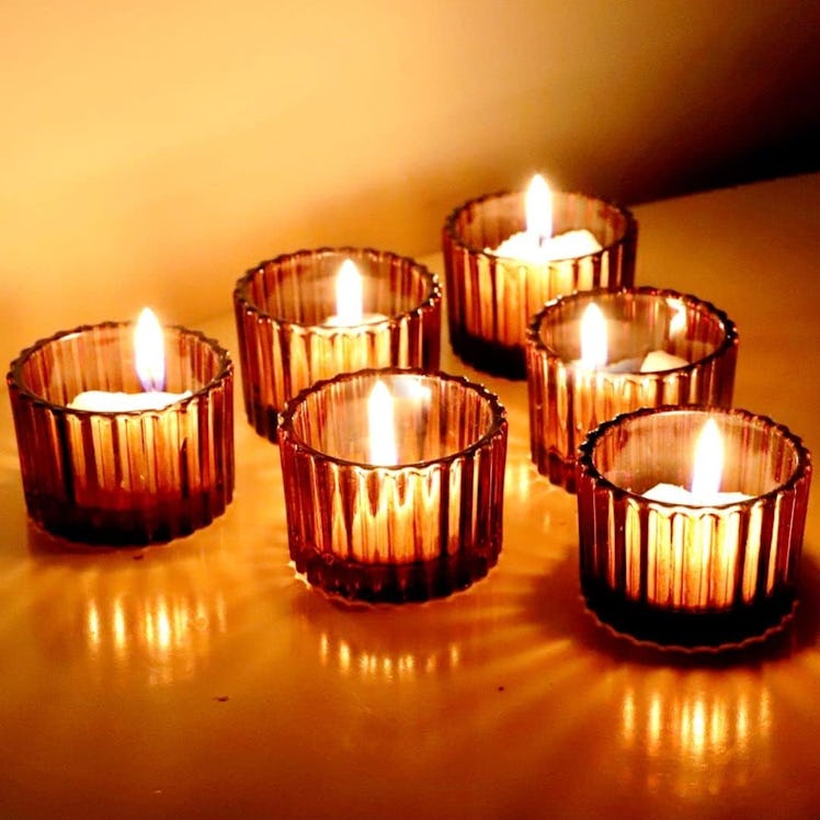 VOHO Amber Tealight Holders (Set of 12)