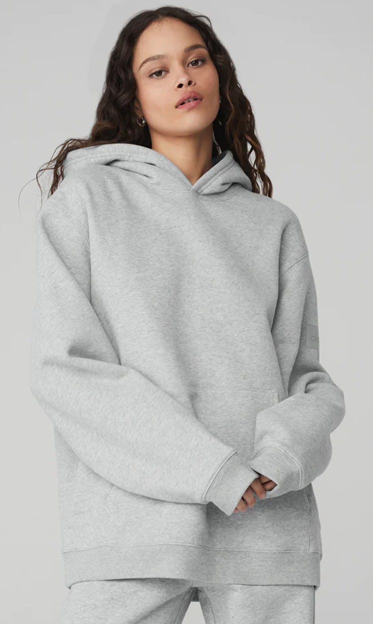 gray oversized hoodie