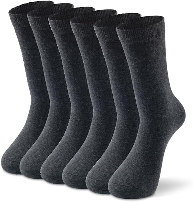 LIXIA Thin Merino Wool Crew Socks (3 Pairs)