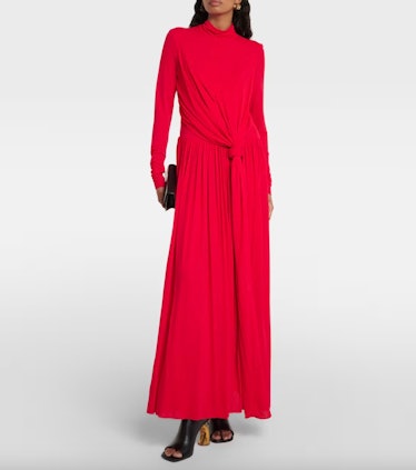 Meret Draped Crêpe Jersey Midi Dress
