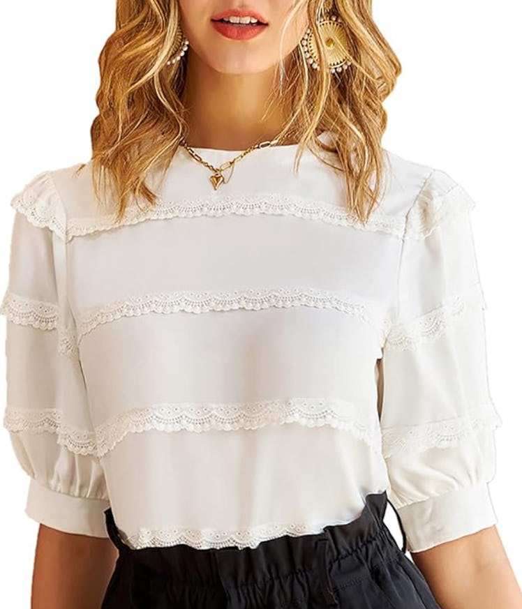 GRACE KARIN Puff Sleeve Blouse