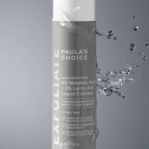 The Paula's Choice Skin Perfecting 6% Mandelic Acid + 2% Lactic Acid Liquid Exfoliant is here to com...