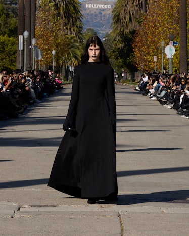 a look from balenciaga pre-fall 2024 shown in los angeles