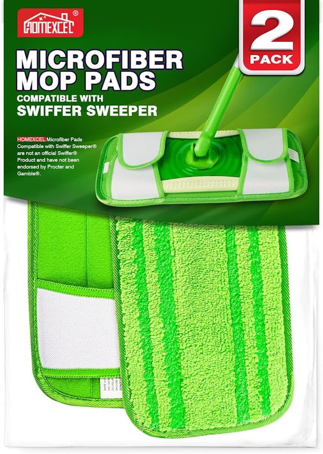 HOMEXCEL Microfiber Mop Pads (2-Pack)