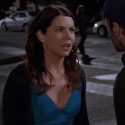 Lorelai and Luke's fight on 'Gilmore Girls' Season 6. Screenshot via Netflix