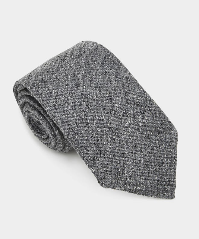 Italian Donegal Tie In Grey 