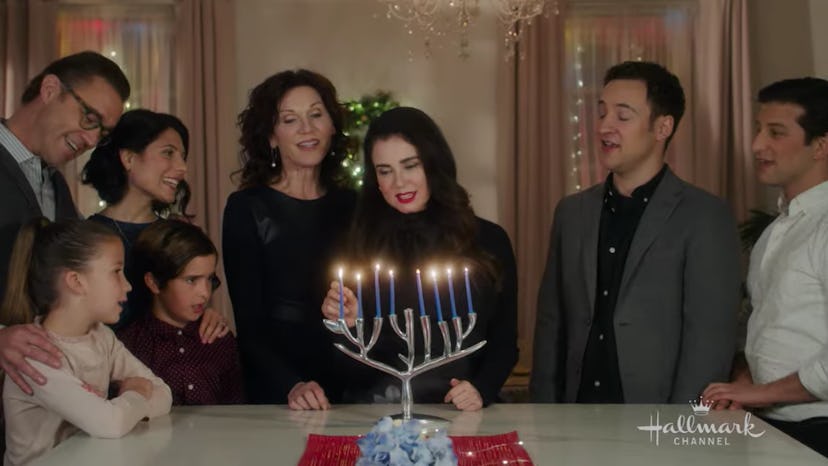 The cast of 'Love, Lights, Hanukkah,' a holiday romcom about Jewish identity.