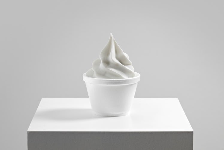 An ice cream sculpture