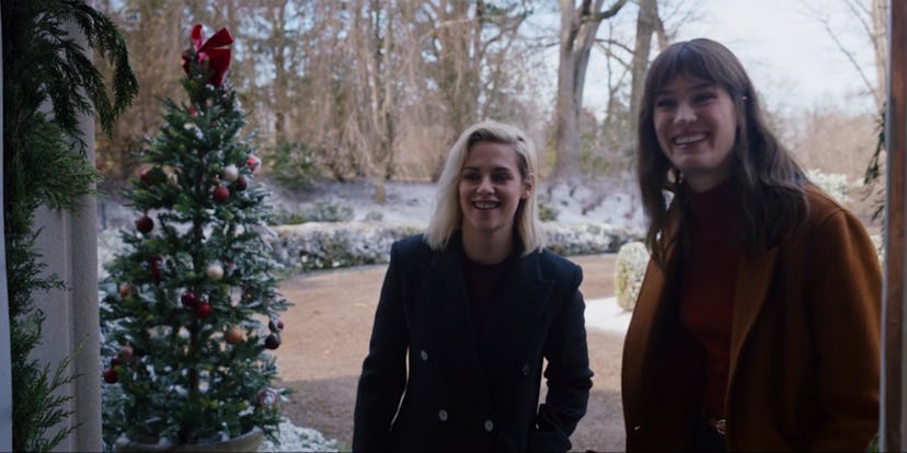 Kristen Stewart and Mackenzie Davis in 'Happiest Season,' one of the best holiday romcoms.
