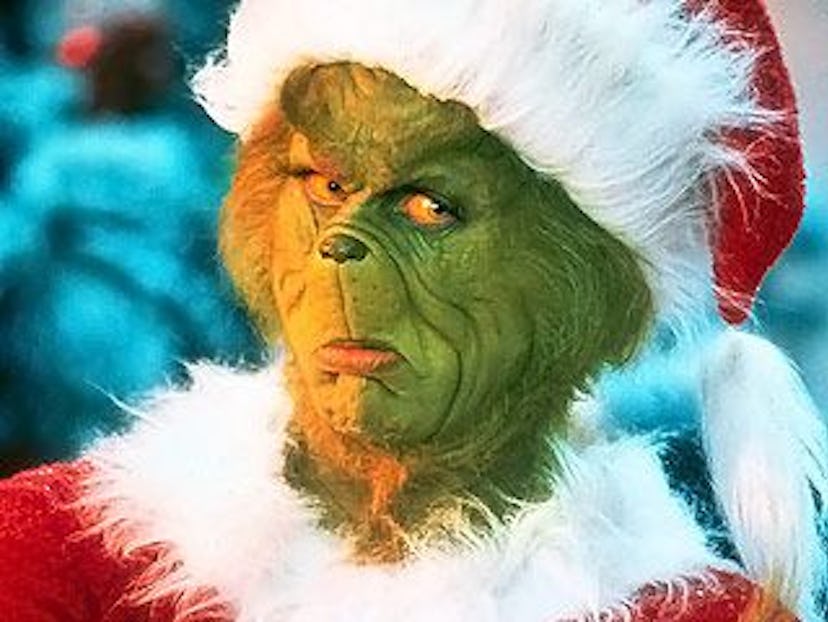 Jim Carrey as The Grinch.